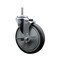 Service Caster 6 Inch Thermoplastic  Rubber Wheel Swivel 34 Inch Threaded Stem Caster with Brake SCC SCC-TS20S614-TPRB-TLB-34212 - alternate 1